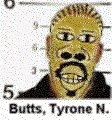 My name Tyrone Narcissus Butts.