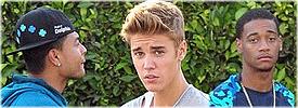 Justin Bieber is reported to have kicked out Lil Twist (L) and Lil Za (R)  from his Calabasas, California, home