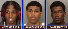 Antonio Pass, Johnathan Pass and Jekari Strozier