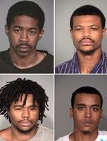 Adrian Anthony (clockwise from top left), Alexander Dupree, Demetre Brown and Michael Pugh are to be sentenced on Friday, May 1, 2015, in in a violent home invasion and sexual assault on Indianapolis’ Far Northside in October 2013.