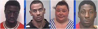 Archie Beedoe, 22, of Winston-Salem; Eric Brown, 22, of Winston-Salem; Dorothy Haithcock, 23, of Lexington; and Joseph Keels, 22