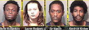 David Richardson, 22-year-old Lauren Hudgens, 22-year-old Sir Aljenon Ingram and 23-year-old Kendrick Kitchen