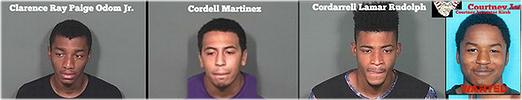 3 arrested, 1 at large