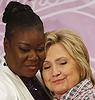 Hillary hugs Trayvon's mother