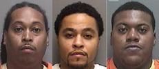 Kevin Scott, 35, Justin Alford, 29, and Aaron Jackson, 20