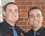 Officer Jody Smith, left, and Officer Nicholas Smarr