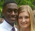 Allie Dowdle (right), has raised more than $10,000 after claiming that her parents cut her off after she started dating African-American student, Michael Swift (left)