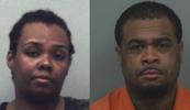 Rimmon Lewis, right, is accused of beating and starving his stepdaughter. His wife, Angela Strothers