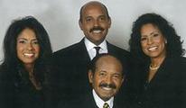 Dr. O’Neil D. Swanson, Sr., (seated) with children O’Neil Swanson, Jr., Linda, and Kimberly. Courtesy of Swanson Funeral Home.