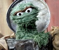 homeless trashcan muppet