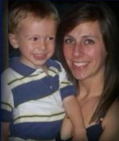 Amy Gibbins, 22, and her son, Bryor