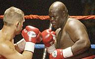 Brad Rone, right, and Billy Zumbrun square off in the first round