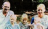 Australian Christian missionary Graham Stewart Staines with wife Glade and children Philip, Esther and Timothy