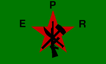 The flag of the Popular Revolutionary Army (EPR) of Mexico